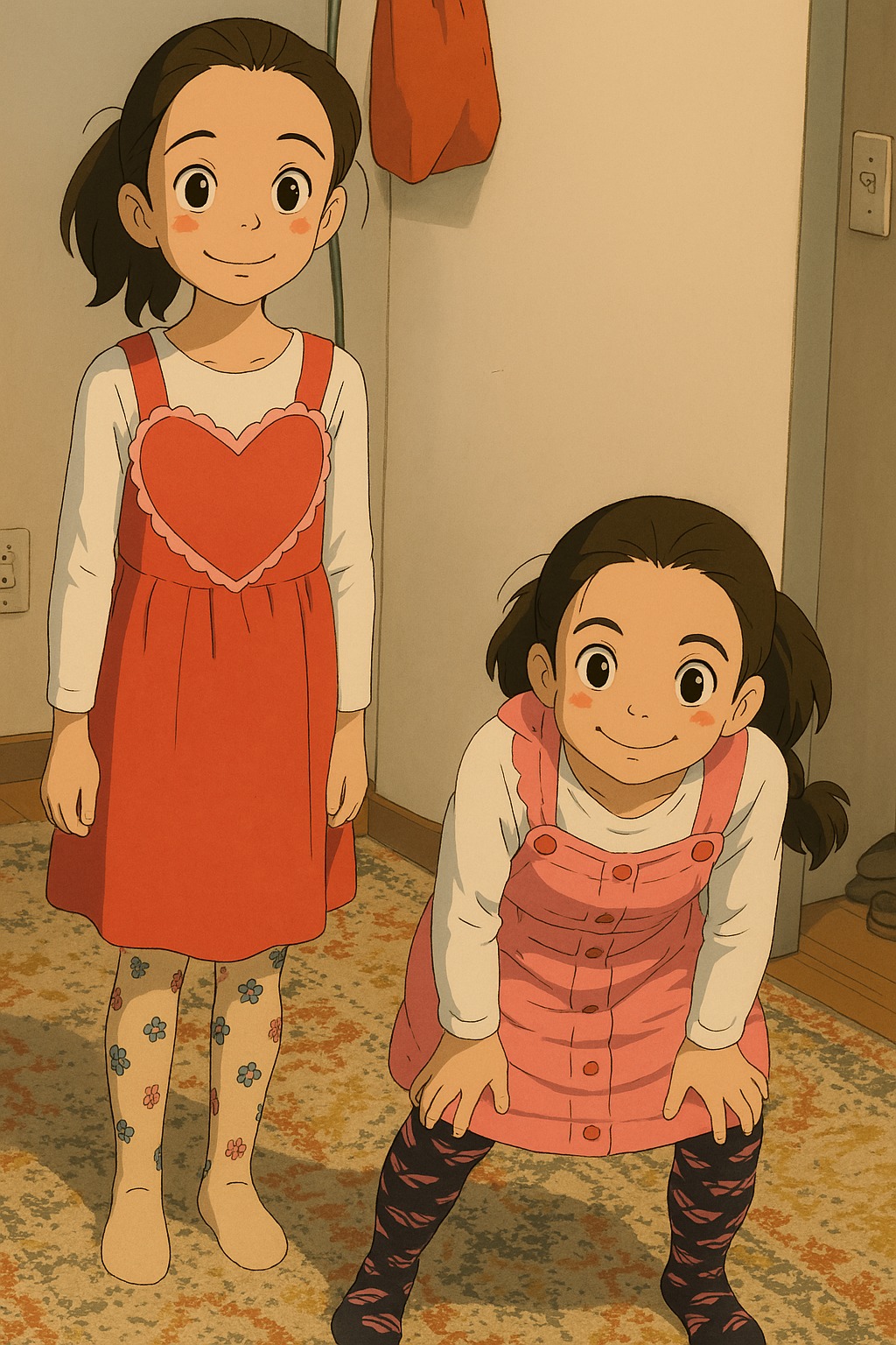 Anime-style portrait of Scarlett and Isabella